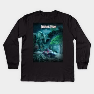 Jurassic Artwork Kids Long Sleeve T-Shirt
